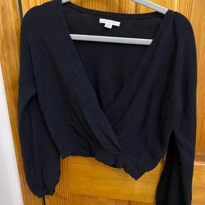 Black crop sweater